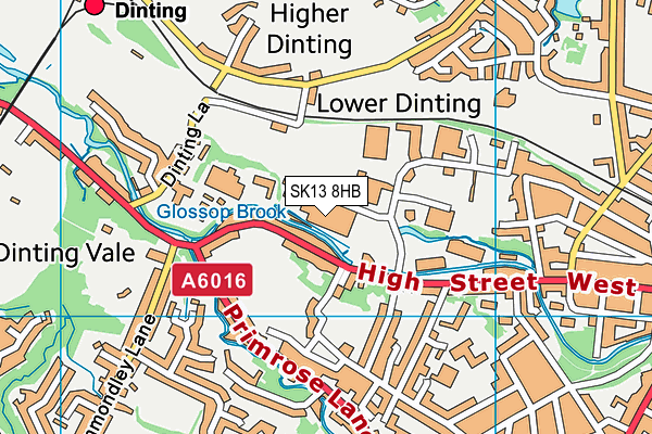SK13 8HB map - OS VectorMap District (Ordnance Survey)