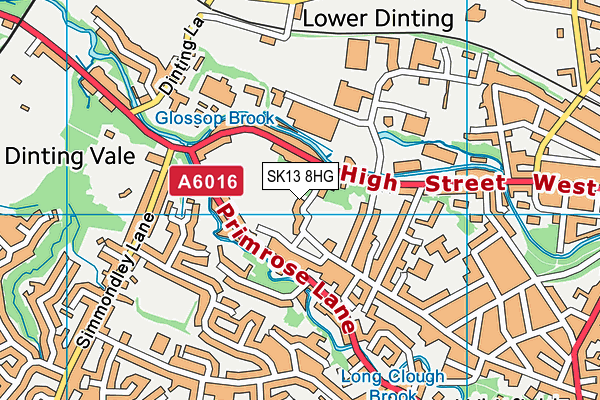 SK13 8HG map - OS VectorMap District (Ordnance Survey) SK13 8HG map - OS VectorMap District (Ordnance Survey)