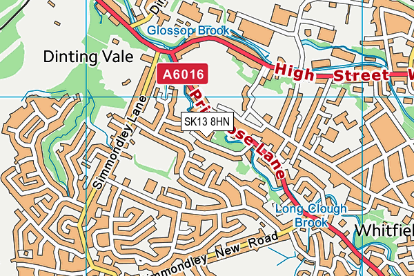 SK13 8HN map - OS VectorMap District (Ordnance Survey)