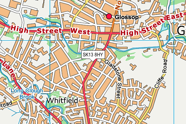 SK13 8HY map - OS VectorMap District (Ordnance Survey)
