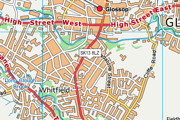 SK13 8LZ map - OS VectorMap District (Ordnance Survey)