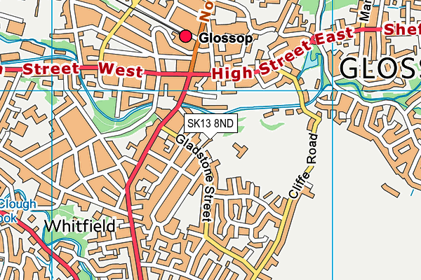 SK13 8ND map - OS VectorMap District (Ordnance Survey)