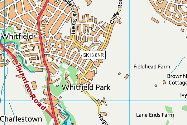 SK13 8NR map - OS VectorMap District (Ordnance Survey)