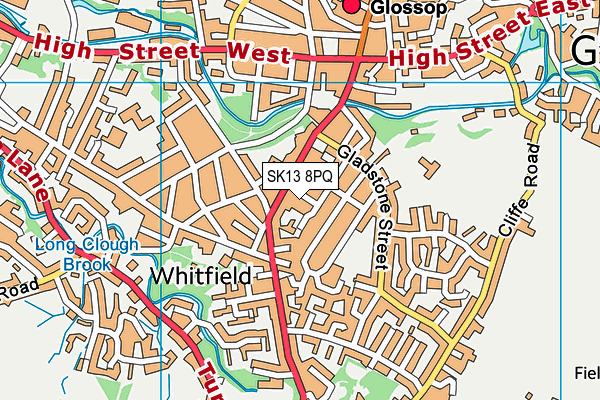 SK13 8PQ map - OS VectorMap District (Ordnance Survey)