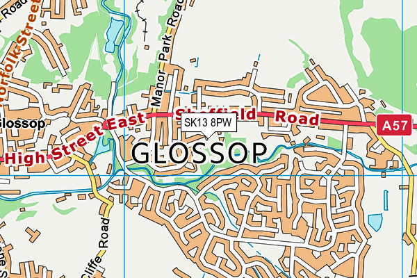 SK13 8PW map - OS VectorMap District (Ordnance Survey) SK13 8PW map - OS VectorMap District (Ordnance Survey)