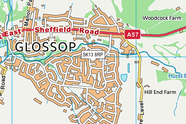 SK13 8RP map - OS VectorMap District (Ordnance Survey) SK13 8RP map - OS VectorMap District (Ordnance Survey)