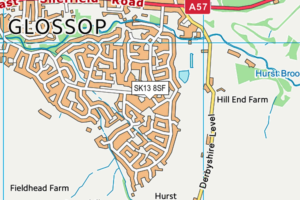 SK13 8SF map - OS VectorMap District (Ordnance Survey) SK13 8SF map - OS VectorMap District (Ordnance Survey)