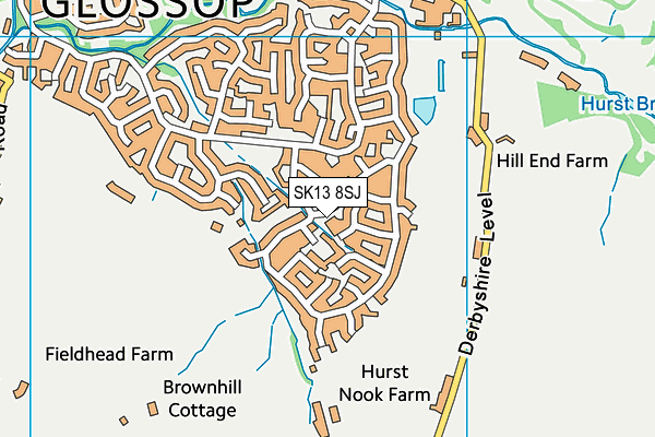 SK13 8SJ map - OS VectorMap District (Ordnance Survey) SK13 8SJ map - OS VectorMap District (Ordnance Survey)
