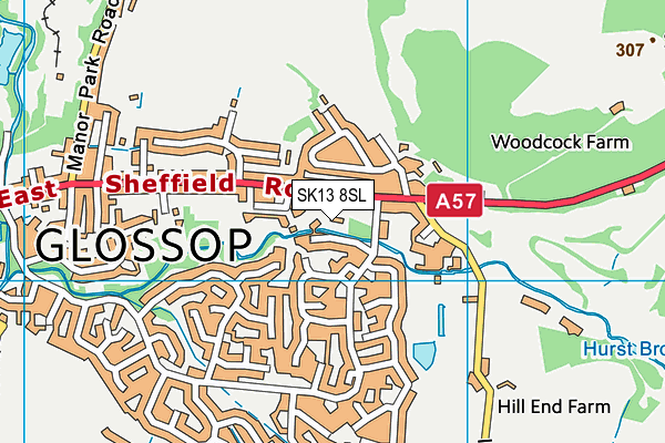SK13 8SL map - OS VectorMap District (Ordnance Survey) SK13 8SL map - OS VectorMap District (Ordnance Survey)