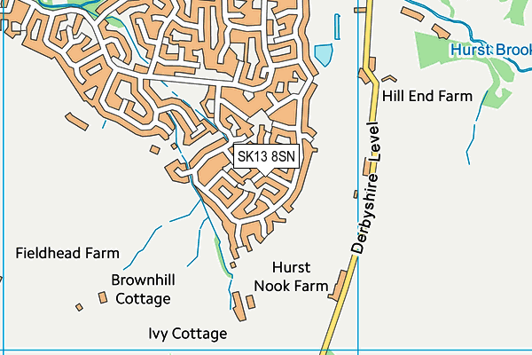 SK13 8SN map - OS VectorMap District (Ordnance Survey) SK13 8SN map - OS VectorMap District (Ordnance Survey)