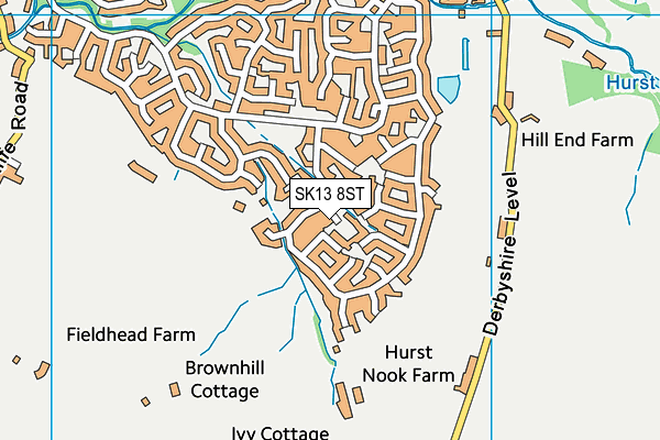 SK13 8ST map - OS VectorMap District (Ordnance Survey) SK13 8ST map - OS VectorMap District (Ordnance Survey)