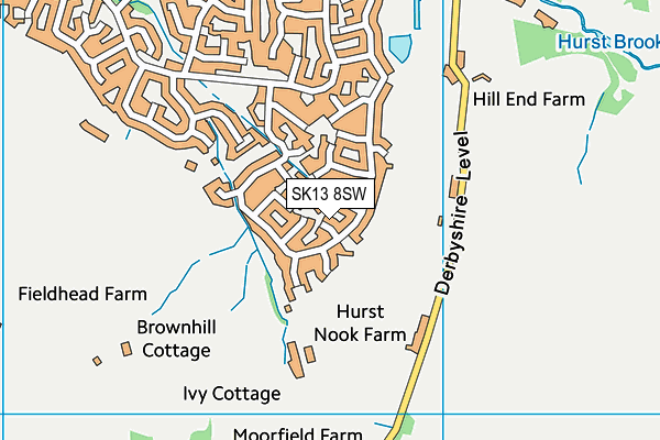 SK13 8SW map - OS VectorMap District (Ordnance Survey) SK13 8SW map - OS VectorMap District (Ordnance Survey)