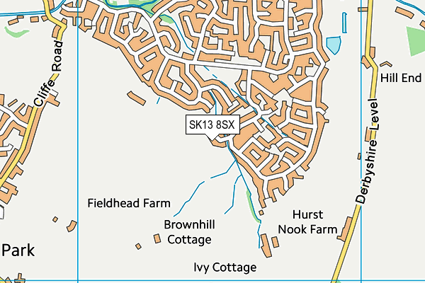 SK13 8SX map - OS VectorMap District (Ordnance Survey) SK13 8SX map - OS VectorMap District (Ordnance Survey)