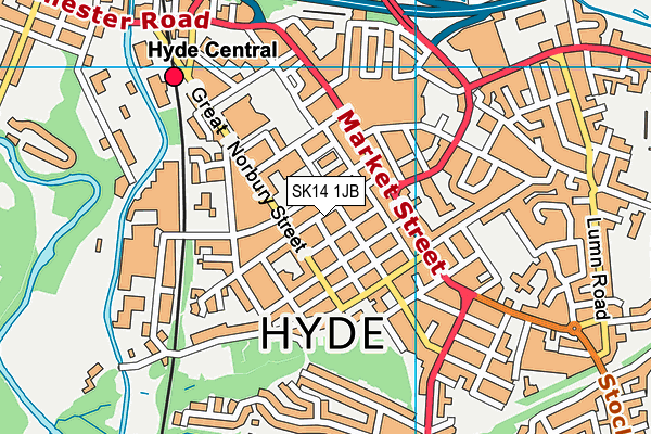 SK14 1JB map - OS VectorMap District (Ordnance Survey) SK14 1JB map - OS VectorMap District (Ordnance Survey)