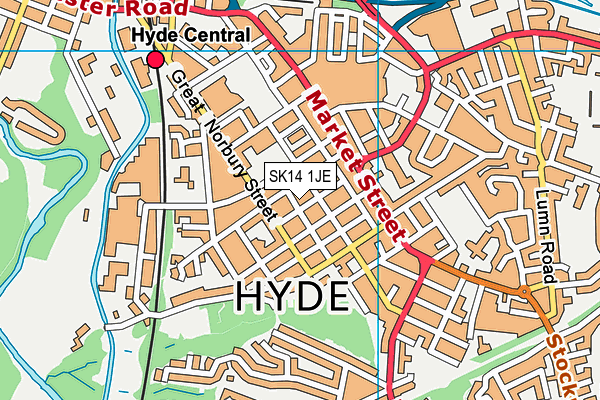 SK14 1JE map - OS VectorMap District (Ordnance Survey)