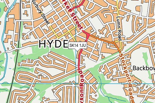 SK14 1JU map - OS VectorMap District (Ordnance Survey)