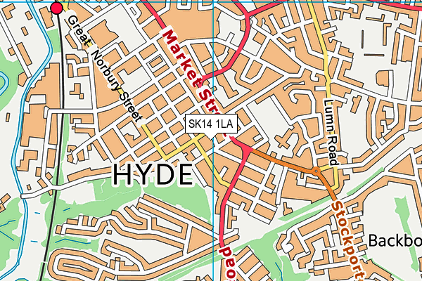 SK14 1LA map - OS VectorMap District (Ordnance Survey)