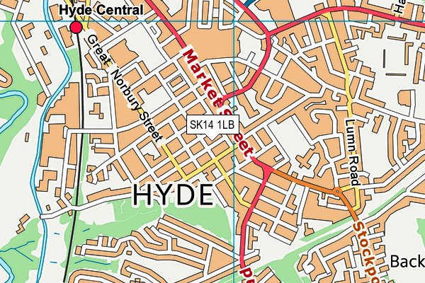 SK14 1LB map - OS VectorMap District (Ordnance Survey)