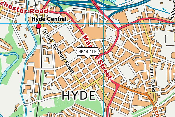 SK14 1LF map - OS VectorMap District (Ordnance Survey)