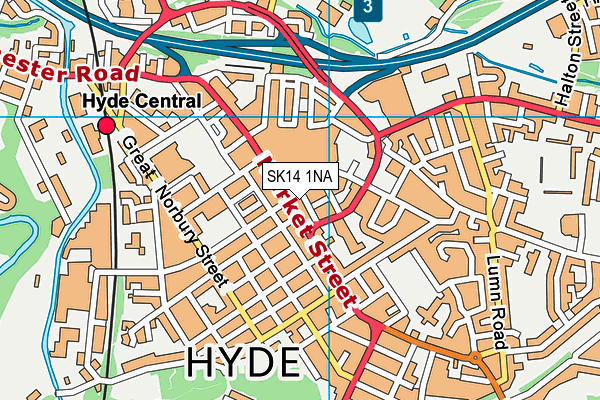 SK14 1NA map - OS VectorMap District (Ordnance Survey)