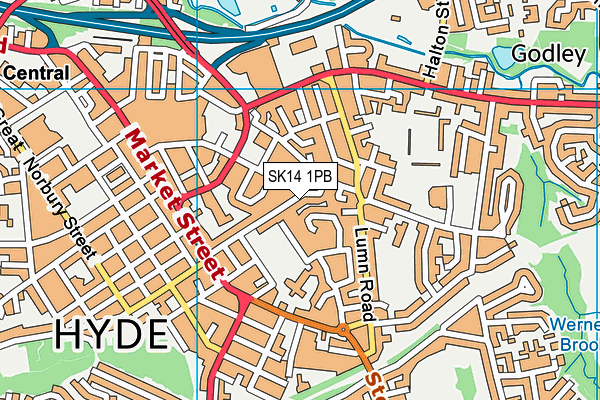 SK14 1PB map - OS VectorMap District (Ordnance Survey) SK14 1PB map - OS VectorMap District (Ordnance Survey)