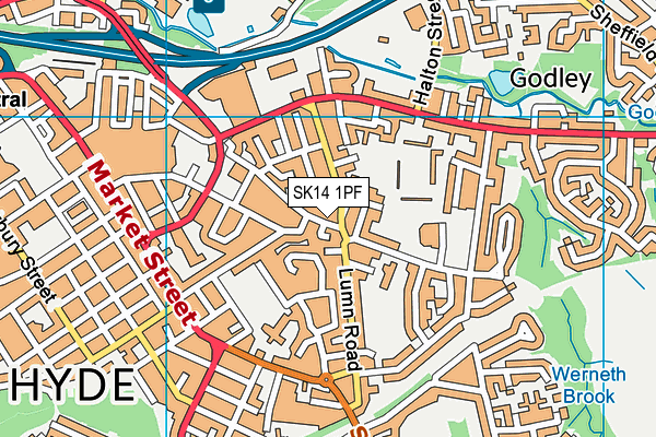 SK14 1PF map - OS VectorMap District (Ordnance Survey) SK14 1PF map - OS VectorMap District (Ordnance Survey)