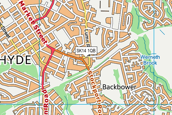 SK14 1QB map - OS VectorMap District (Ordnance Survey) SK14 1QB map - OS VectorMap District (Ordnance Survey)