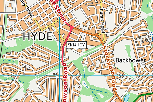 SK14 1QY map - OS VectorMap District (Ordnance Survey)