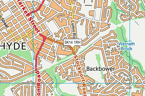 SK14 1RH map - OS VectorMap District (Ordnance Survey) SK14 1RH map - OS VectorMap District (Ordnance Survey)