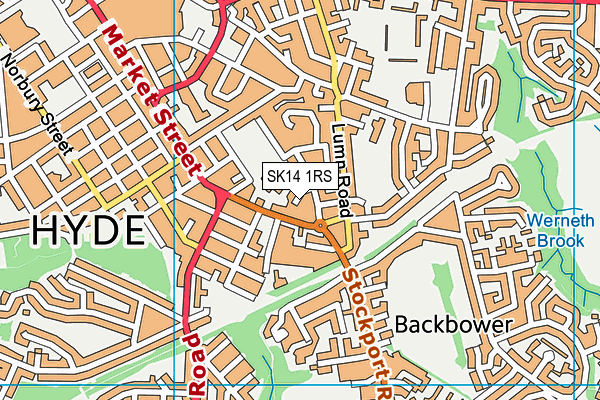 SK14 1RS map - OS VectorMap District (Ordnance Survey)