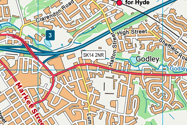 SK14 2NR map - OS VectorMap District (Ordnance Survey)
