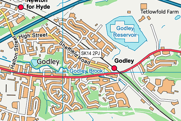 SK14 2PJ map - OS VectorMap District (Ordnance Survey) SK14 2PJ map - OS VectorMap District (Ordnance Survey)
