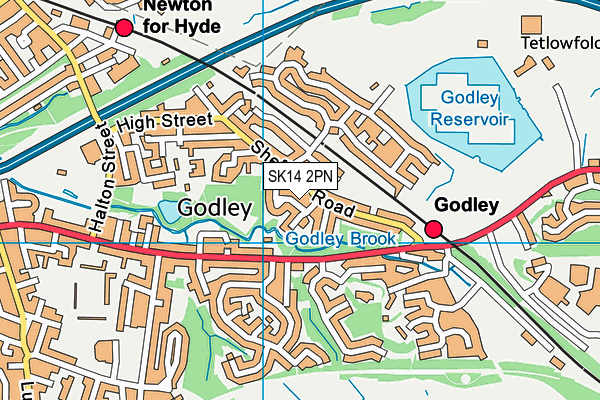 SK14 2PN map - OS VectorMap District (Ordnance Survey)