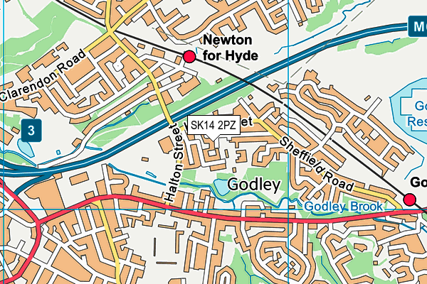 SK14 2PZ map - OS VectorMap District (Ordnance Survey) SK14 2PZ map - OS VectorMap District (Ordnance Survey)