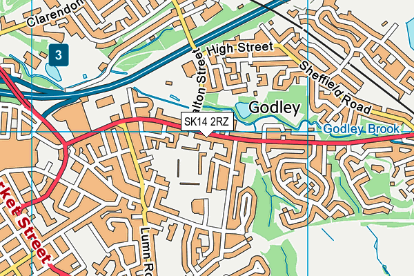 SK14 2RZ map - OS VectorMap District (Ordnance Survey) SK14 2RZ map - OS VectorMap District (Ordnance Survey)