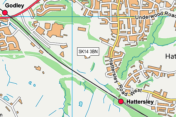 SK14 3BN map - OS VectorMap District (Ordnance Survey) SK14 3BN map - OS VectorMap District (Ordnance Survey)
