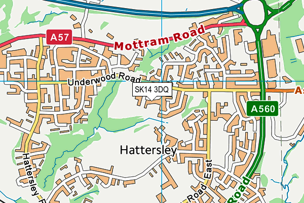 SK14 3DQ map - OS VectorMap District (Ordnance Survey) SK14 3DQ map - OS VectorMap District (Ordnance Survey)