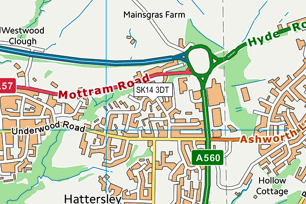 SK14 3DT map - OS VectorMap District (Ordnance Survey) SK14 3DT map - OS VectorMap District (Ordnance Survey)