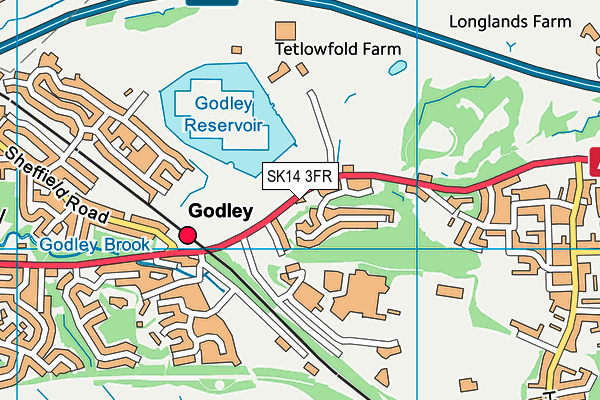 SK14 3FR map - OS VectorMap District (Ordnance Survey) SK14 3FR map - OS VectorMap District (Ordnance Survey)