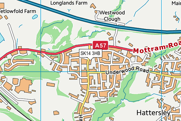 SK14 3HB map - OS VectorMap District (Ordnance Survey) SK14 3HB map - OS VectorMap District (Ordnance Survey)