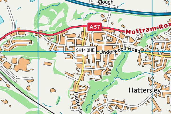 SK14 3HE map - OS VectorMap District (Ordnance Survey) SK14 3HE map - OS VectorMap District (Ordnance Survey)