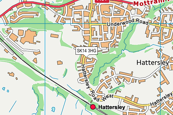 SK14 3HG map - OS VectorMap District (Ordnance Survey) SK14 3HG map - OS VectorMap District (Ordnance Survey)