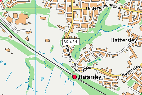 SK14 3HJ map - OS VectorMap District (Ordnance Survey)