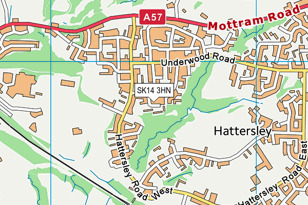 SK14 3HN map - OS VectorMap District (Ordnance Survey) SK14 3HN map - OS VectorMap District (Ordnance Survey)