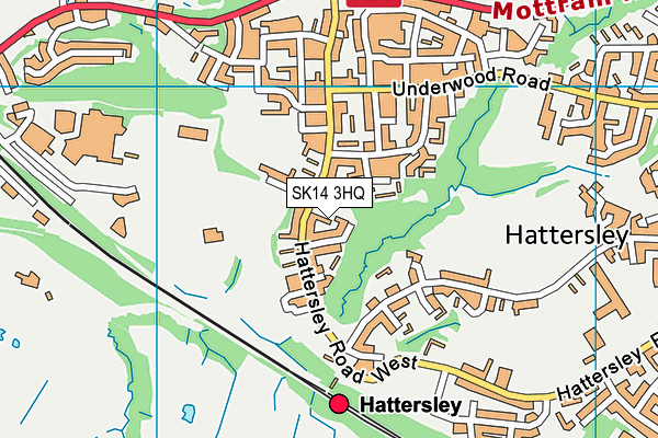 SK14 3HQ map - OS VectorMap District (Ordnance Survey) SK14 3HQ map - OS VectorMap District (Ordnance Survey)
