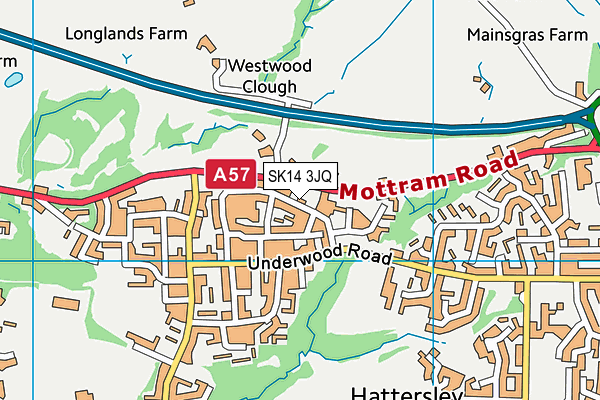 SK14 3JQ map - OS VectorMap District (Ordnance Survey) SK14 3JQ map - OS VectorMap District (Ordnance Survey)