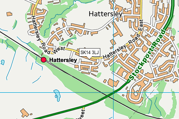 SK14 3LJ map - OS VectorMap District (Ordnance Survey)