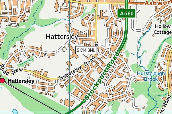 SK14 3NL map - OS VectorMap District (Ordnance Survey)