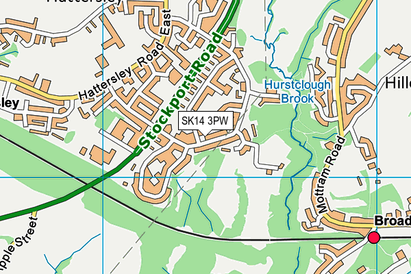 SK14 3PW map - OS VectorMap District (Ordnance Survey) SK14 3PW map - OS VectorMap District (Ordnance Survey)