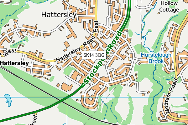 SK14 3QG map - OS VectorMap District (Ordnance Survey) SK14 3QG map - OS VectorMap District (Ordnance Survey)